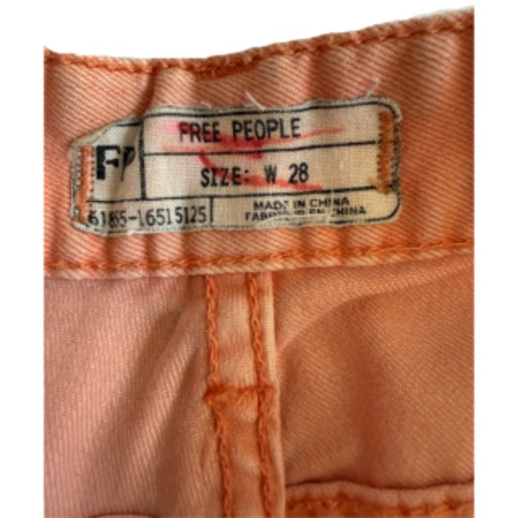 Free People Peach Skinny Jeans Sz 28 - Picture 2 of 6